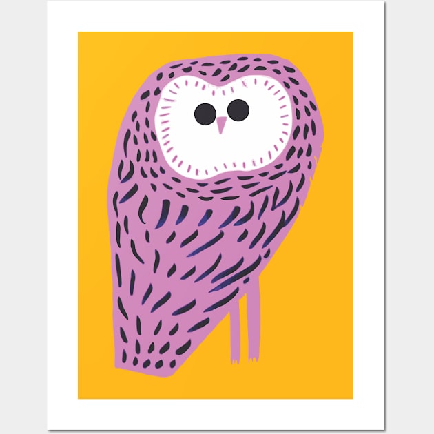 Pink Owl Wall Art by fernandaffp